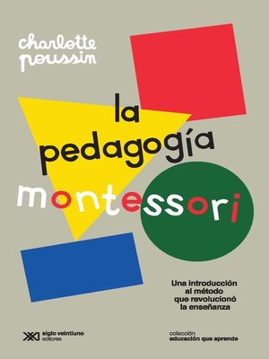 cover image of La pedagogía Montessori